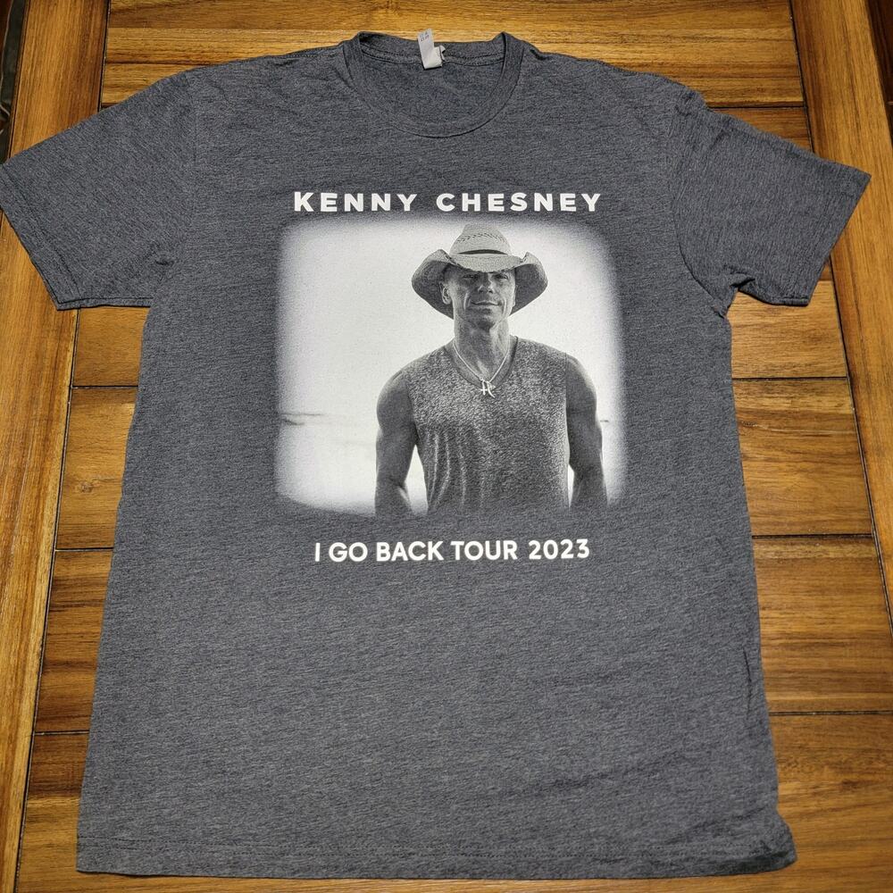 Kenny Chesney Charcoal Unisex Tee (NLA) "I Go Back Tour 2023" - Size Large